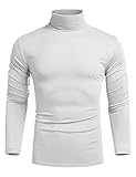 [COOFANDY] メンズ タートルネック Tシャツ 長袖 ハイネック インナーシャツ カジュアル 薄手 ストレッチ 綿 無地 保温インナー(S-2XL)