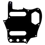 Musiclily Pro 10穴 65 60s ジャガーピックガードFender American 60s Jaguar用、黒3P
