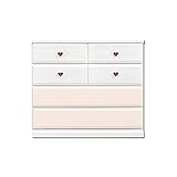 アルファタカバ オシャレなママ必見のキュアセレクトシリーズ 100cm幅4段ピンク取っ手ハートラベンダー