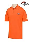 Denver Broncos大人用XL XLパフォーマンス半袖ポロシャツ – オレンジ