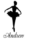 バレリーナアンドリュー・名Letters Childrens部屋ビニール壁アートステッカーデカール