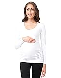 RIPE maternity チューブスクープネックマタニティTシャツロングスリーブ サイズXL ホワイト W6004