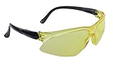 Jackson Safety 14474 V20 Visio Safety Glasses, Amber Lenses with Black Temples (Pack of 12) by Jacks