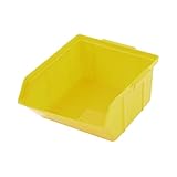 uxcell　スタッキングビン　ビンコンテナ　プラスチック　HFSL-2 　イエロー　140 x 123 x 67mm