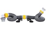 Camco デラックス下水ホースキット スイベルフィッティング付き クリアエルボフィッティング ホース 収納キャップ クリアエクステンダー 20フィート (39658)