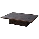 大川家具 天然木うづくりいろりダイニングテーブル 幅150座卓タイプ INU-0003