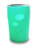 Silikids Siliskin Glass Cup with Silicone Sleeve, Sea, 24 Months, 2 Count by Silikids [並行輸入品]