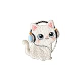 ワッペン 猫 アイロン アップリケ 大きめ 動物 癒し おしゃれ 刺繍 アニマル ねこ