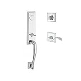 Baldwin FDDELXCURRTSR260 Reserve Full Dummy Handleset Del Mar x Curve with Traditional Square Rose, 