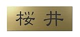 丸三タカギ 彫り込み済表札 アクリル APG2-G-1-1-桜井 【完成品】