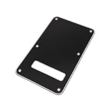 【YJB PARTS】 ストラト用バックプレート ラージホールSTDタイプ ブラック3P