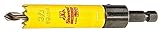 Starrett ADCH0034 Professional HSS Bi-Metal Dual Pitched Hole Saw with Arbor, 3/4", 19 mm Diameter [