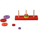 Domybest木製の虹の塔のおもちゃ 子供の早期教育パズルのおもちゃ 積み重ねられた音楽教材の木製の8つの層 赤ちゃんの注意を引き付ける 想像力を最大限発揮する