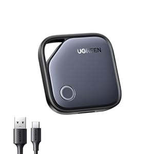 UGREEN FineTrack Smart Finder 充電式 スマートトラッカー Appleの「探す」に対応 USB-C充電 1年長持ち 超薄型