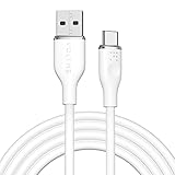 VOLTME USB Type C ケーブル 柔らかいシリコン製 絡まない 断線防止 タイプc ケーブル 急速充電 QuickCharge3.0対応 Xperia/Galaxy/LG/iPad Pro/MacBook その他 Android(アンドロイド) 等 USB-C機器対応 在宅勤務支援 USB-A & USB-C （1.8m ホワイト）