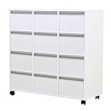 eco家具 間仕切り引出しチェスト (３列４段)