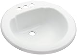 Sterling 65020140-0 19-Inch by 19-Inch Self Rimming Round Lavatory, White [並行輸入品]