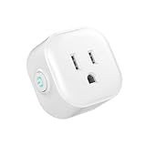 WiFiソケット スマートプラグ スマートソケット、タイミング機能付きミニリモートコントロールスイッチソケット、Alexa Echo/Google Home対応 (1個入り)