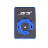 MP3プレーヤー メタルミニクリップMP3 HIFI ポータブルオーディオプレーヤー FMラジオ 多機能 音楽プレーヤー デジタルオーディオプレーヤー 3.5mmヘッドセット ノイズキャンセリング ヘッドホン mp4 (青い)