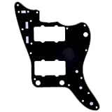 Musiclily Pro 13穴 JM ジャズマスターター用ピックガード日本製 Fender Japan Jazzmasterエレキギター用、ブラック3P