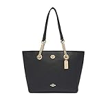(コーチ) COACH バッグ トート レディース TURNROCK CHAIN TOTE 27 57107 BLACK [並行輸入品]