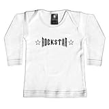 反乱インクベビー351wls1824 Rockstar- 12-18月ホワイトロングスリーブTシャツ