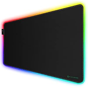 Black Shark ゲーミングマウスパッド XL 900mm x 400mm x4mm RGB マウスパッド ゲーミング 滑り止め マウスパッド 大型 11RGBモード Manta P7