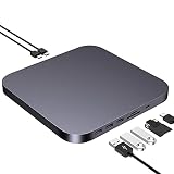 Mac mini ドッキングステーション スペースグレー 8in1 TypeC ハブ/M.2 + 2.5インチ SATA 外付 SSD HDD ケース/TypeA USB3.0 TypeC USB3.1 SD/TF microSD/Mac mini M2 Pro 2023 mac mini M2 mac mini M1 2020/2018 Windows/型番：MC25Pr