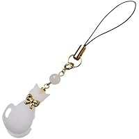Amazon.co.jp: 黒猫 モリオン ストラップ 天然石 パワーストーン 携帯