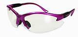 PINK III Cougar Safety Glasses CLEAR MIRROR INDOOR/OUTDOOR Lenses by Global Vision Eyewear