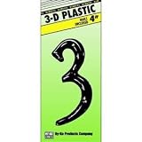 4" (inch) Plastic Address Number 3 [並行輸入品]