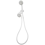 SimplyClean Handheld Shower Head Combo and Showerhead Fixture - Brilliance, White - 6 Spray Settings