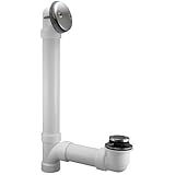 Keeney K630PVCDSBN Foot Lok Stop Style Bath Drain Kit with Schedule 40 PVC Tubing, Brushed Nickel [並