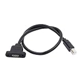 NFHK Type-B USB2.0 オス - Micro 3.0 Type-B メス ネジ止め式延長ケーブル 480Mbps
