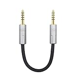4.4mm - 4.4mm 5極バランス 8芯銀メッキ線ハンドメイドケーブル バランス ミニケーブル 4.4mm オス→オス