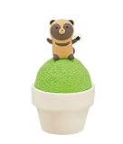 【おにぎりタヌキ】タヌキとキツネ 鉢植えフィギュア