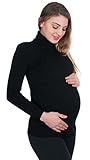 長袖授乳トップ緩める – タートルネック US サイズ: M カラー: ブラック