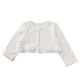 ( チャックル ) chuckle * ピュアホワイト * 刺繍入り カーディガン ホワイト 70cm P3355-70-10