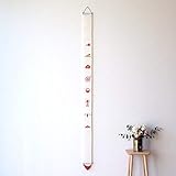 タペストリー おしゃれ 和風 和モダン 麻 縦長 細タペストリー 紅白縁起 [wlj4250]