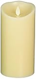 Remote Ready 3.5" x 7" Ivory Wax Flameless Moving Wick Candle with Timer, by Luminara for LampLust [