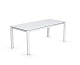 【正規代理店】 BARON/glass バロン・グラス イタリア製 ダイニングテーブル 正規品 CS/4010-MV 130 (マットホワイト×エクストラホワイト)