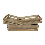 オーク効果木製Packingクレート Set of 3
