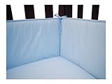 American Baby Company 100 % Cotton Percale Crib Bumper, Blue, by American Baby Company [並行輸入品]