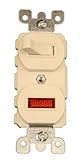 Leviton 5226-T 15 Amp, 120 Volt, Duplex Style Single-Pole, Neon Pilot AC Combination Switch, Commerc