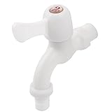 Saim 1 / 2bspオススレッドホワイトプラスチックキッチン四半期Turn水タップ蛇口