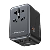 【70W 急速充電】MOMAX 変換プラグ PD 70W GaN 海外用 6台同時充電 3*USB-C PD & 2*USB-A QC &1*ACコンセント 海外コンセント C/BF/O/Aタイプ マルチ変換プラグ 全世界対応 ヨーロッパ/韓国/イギリス/アメリカ/オーストラリアの国に対応