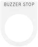 IM 押ボタン/セレクトスイッチ(メガネ銘板) BUZZER STOP 黒 φ3 P3039