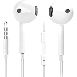 iPhone イヤホン 有線 イヤホン 重低音 インナーイヤー型 リモコン付き マイク付き 通話可能 ステレオ イヤフォン 3.5mmジャック イヤホン iphone/iPad/Android/PC多機種対応 収納ケースを付き 携帯便利 適用に会議 スポーツ 仕事 ゲーム 通勤 (白)