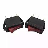 Goliton®　5X　レッド　ロッカースイッチ　　KCD3-103N DIP三脚