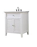 Direct洗面化粧台シンク32s12-wwcシャッターVanity with Carrara 32" ホワイト 32S12-WWC 1